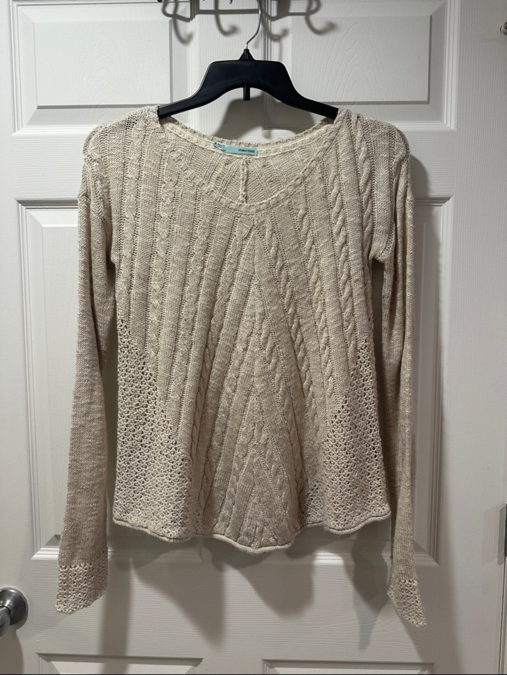 Maurices Beige Knit Cable Sweater